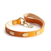 Woof! - Woof Leather Dog Lead - Orange