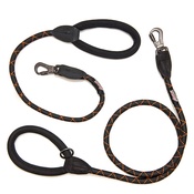 Long Paws - Comfort Rope Dog Lead – Black/Orange
