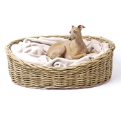 Charley Chau - Greywash Oval Rattan Basket