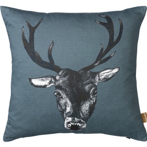Stag Cushion in Teal
