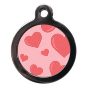 PS Pet Tags - Pink Hearts Pet ID Tag