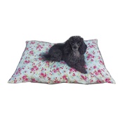 Pet Pooch Boutique - Cream Vintage Floral Cushion Dog Bed