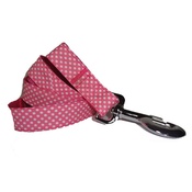 Pet Pooch Boutique - Polka Dot Dog Lead - Pink 1" Width