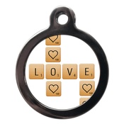 PS Pet Tags - Love Scrabble Dog ID Tag