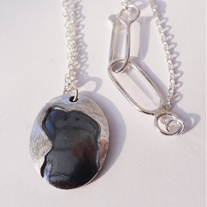 Silver Springer Spaniel Cameo Necklace