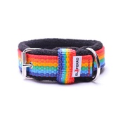El Perro - 2.5cm width Fleece Comfort Dog Collar – Rainbow