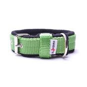 El Perro - 2.5cm width Fleece Comfort Dog Collar – Lime