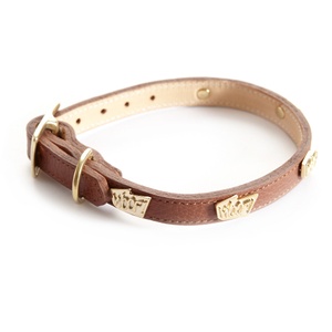 Woof Leather Dog Collar - Brown