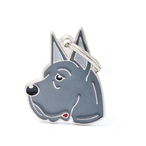 Great Dane Engraved ID Tag – Grey
