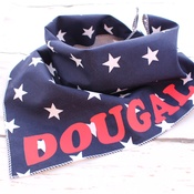 Pet Pooch Boutique - Personalised Navy Blue Star Dog Bandana