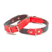 Hiro + Wolf - Kate Moross Neon Turquoise Classic Dog Collar