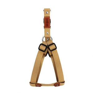 Tan Brown Cotton Webbing Dog Harness