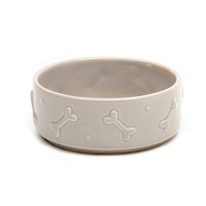 Ceramic Dog Bowl - French Grey