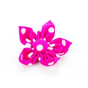 Pink Polka Flower Collar Accessory