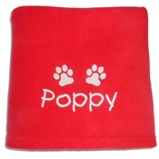 My Posh Paws - Personalised Fleece Blanket - Red