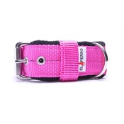 El Perro - 4cm width Fleece Comfort Dog Collar - Fuchsia Pink