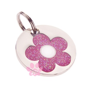 K9 Glitter Daisy Dog ID Tag