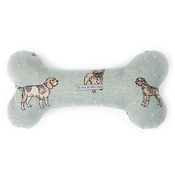 Mutts & Hounds - Dog Print Duck Egg Squeaky Bone Toy