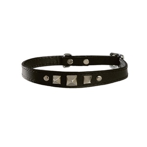 Rock Leather Cat Collar – Black