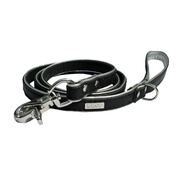 DO&G - DO&G Precious Leather Dog Lead - Black/Silver