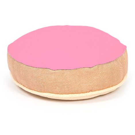 pink soft dog bed