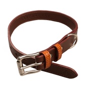 Baker & Bray - Chelsea Leather Dog Collar – Tan & Chestnut