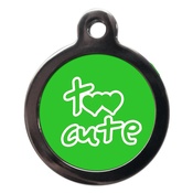 PS Pet Tags - Green Too Cute Dog ID Tag