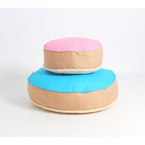 pink soft dog bed