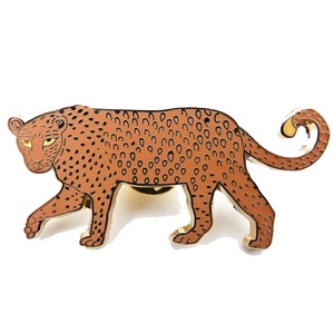 Enamel Leopard Brooch