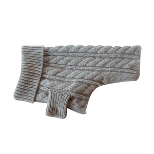 Kora Cable Knit Cashmere Dog Sweater - Dove