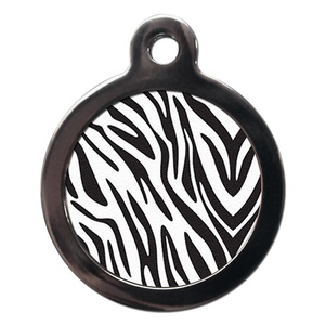 Zebra Print Pet ID Tag