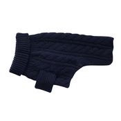 Ruby Rufus - Cable Knit Cashmere Dog Sweater - Midnight