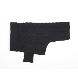 Kora Cable Knit Cashmere Dog Sweater - Black