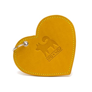Leather Heart Poo Pouch – Acacia Yellow
