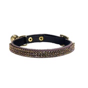 Bobby - Crystal Princess Leather Cat Collar – Prune
