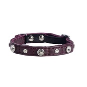 Bobby - Comete Leather Cat Collar – Prune