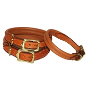 Pear Tannery - Strong & Soft Padded Leather Dog Collar - London Tan