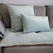 The Lounging Hound - Velvet Scatter Cushion - Seaspray