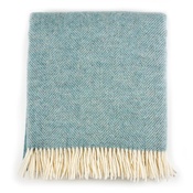 Mutts & Hounds - Duck Egg Herringbone Wool Blanket