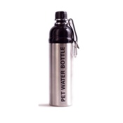 Long Paws - Silver 750ml Pet Water Bottle