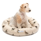 Mutts & Hounds - Grouse Linen Donut Bed