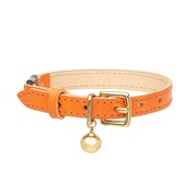 Cheshire & Wain - Leather Orange Cat Collar