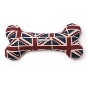 Mutts & Hounds - Union Jack Linen Squeaky Bone Toy