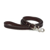 The Paws Pet Supplies - Traditional Plain Brown Leather Dog Lead