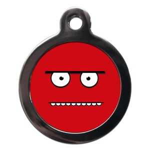 Funny Red Face Dog ID Tag