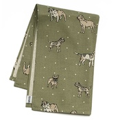 Mutts & Hounds - Dogs Linen Tea Towel - Green