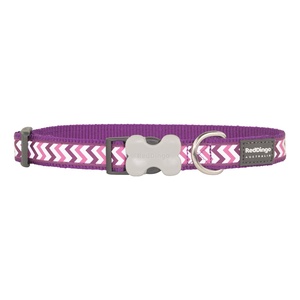 Ziggy Reflective Dog Collar – Purple