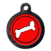 PS Pet Tags - Bone Pet ID Tag - Red