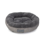 House of Paws - Grey Hessian Donut Cat Bed