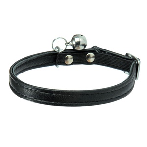 Large Escapade Leather Cat Collar – Black